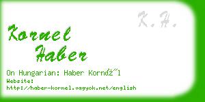 kornel haber business card